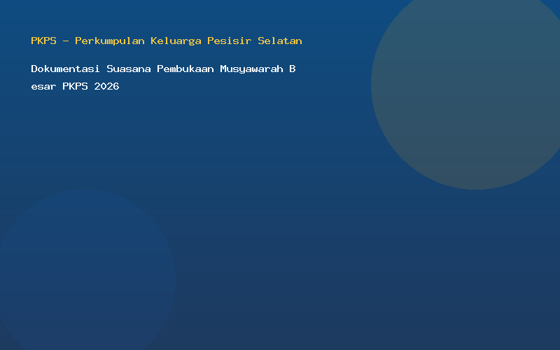 Dokumentasi Suasana Pembukaan Musyawarah Besar PKPS 2026