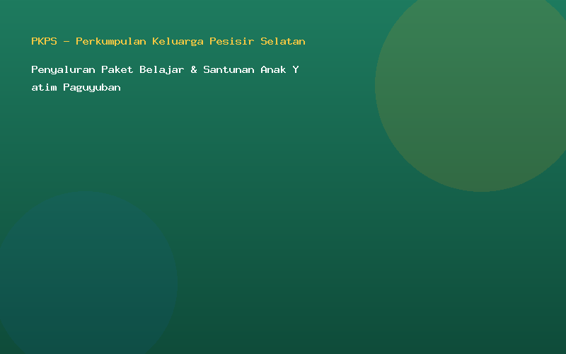 Penyaluran Paket Belajar & Santunan Anak Yatim Paguyuban