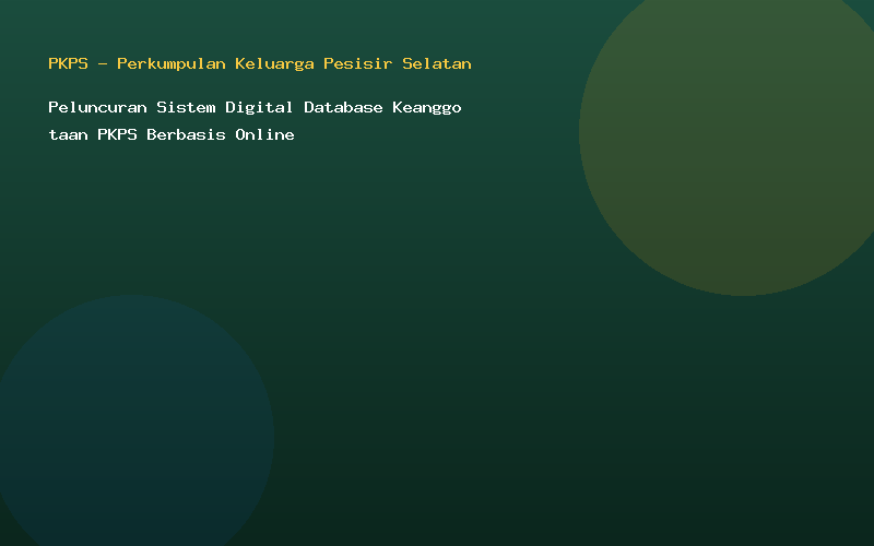 Peluncuran Sistem Digital Database Keanggotaan PKPS Berbasis Online